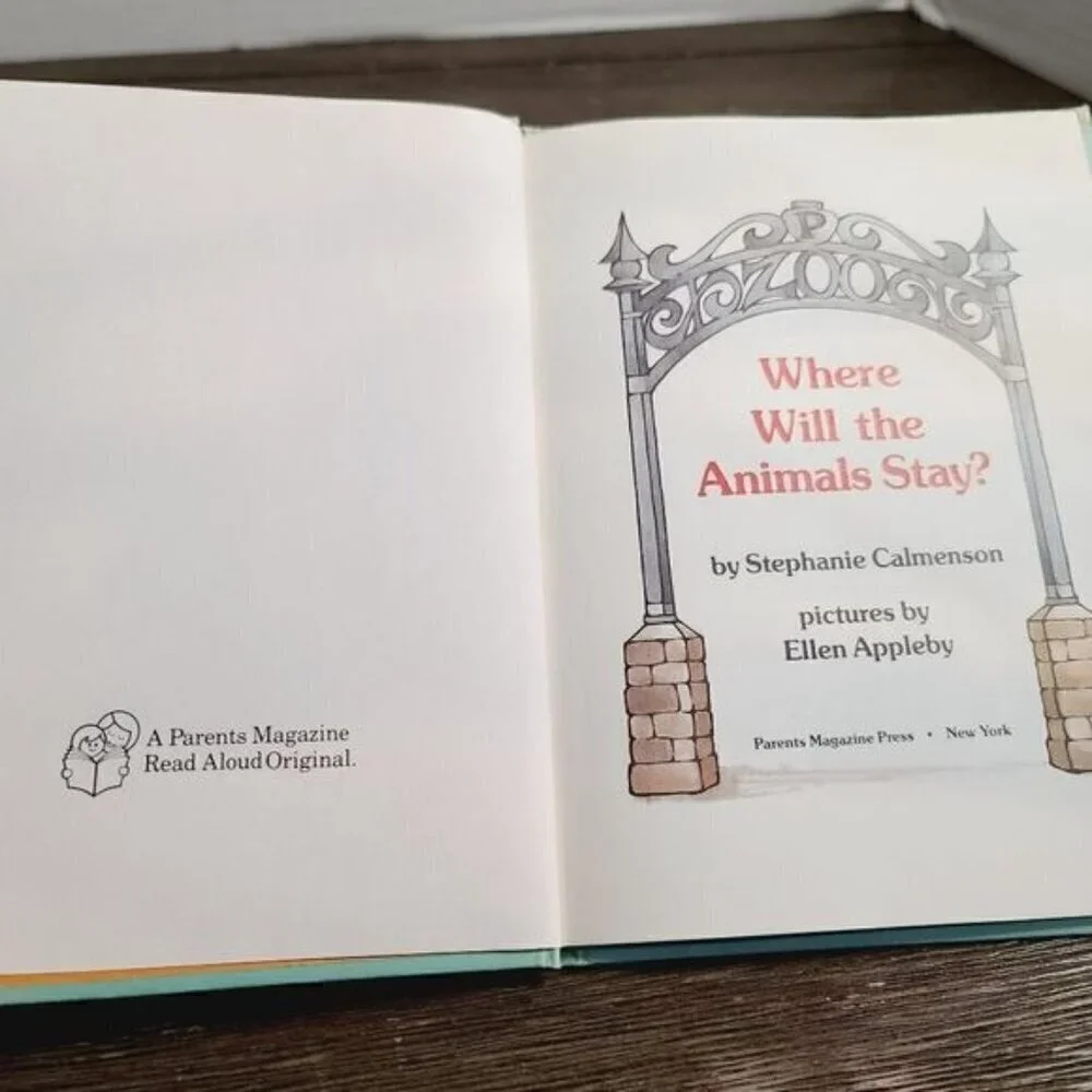 Vintage 80s 1983 Where Will The Animals Stay? Parents Magazine Children's Book